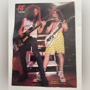 RIP Teaser Rock Pinup of Kirk Hammett & Scott Ian